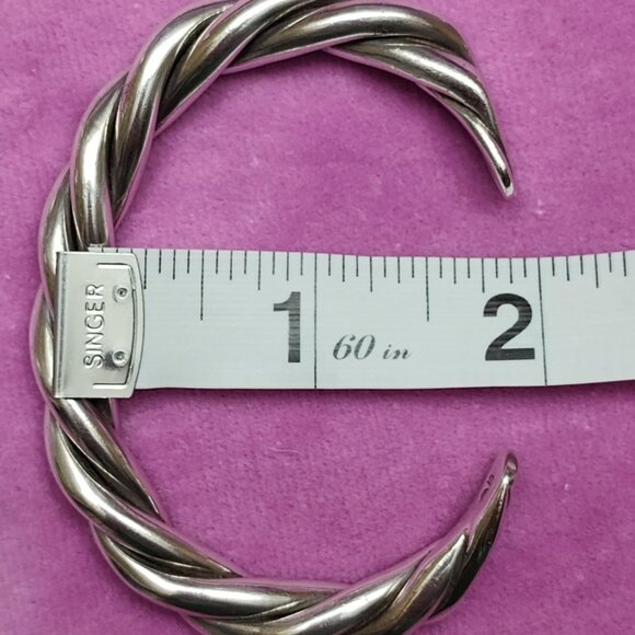 Silpada .925 sterling silver twisted cuff bracelet - Picture 8 of 11